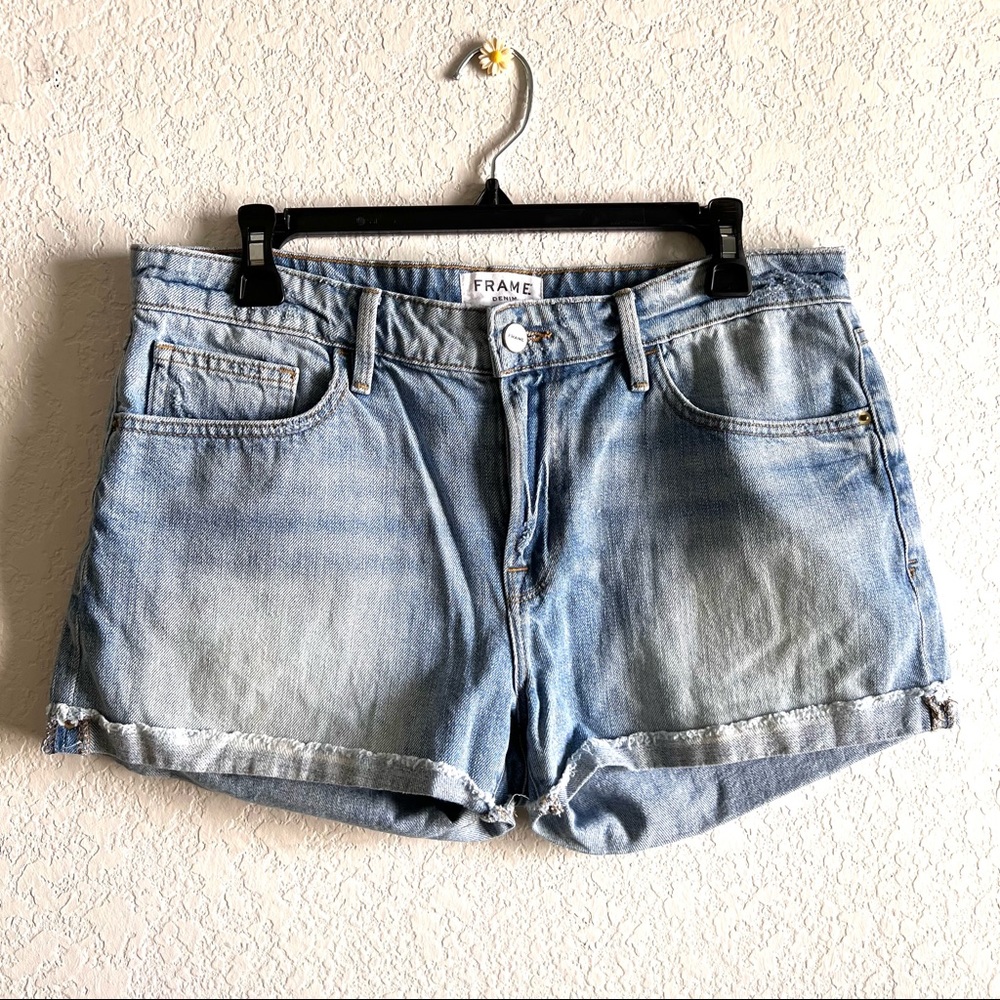 FRAME vintage Denim Le Grand Garcon Jean Short Size 28 “Boulevard” EUC
